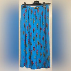 Escada pleated floral print skirt